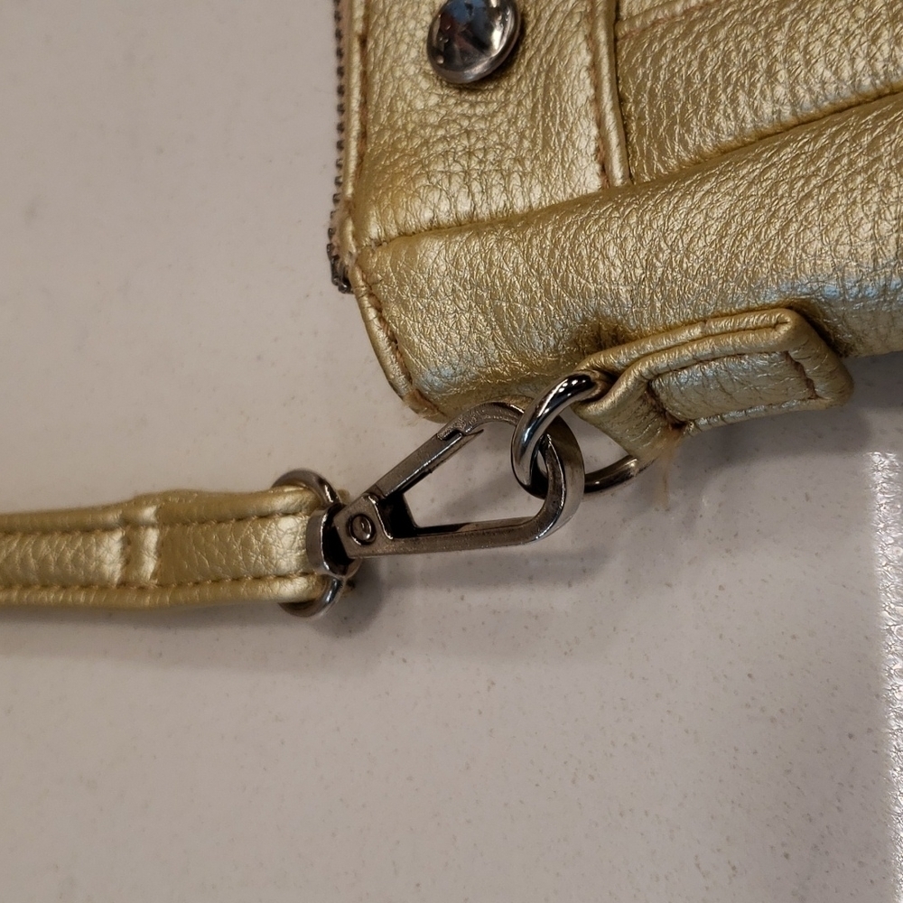 mms Gold Clutch Shoulder Bag - Picture 7 of 8